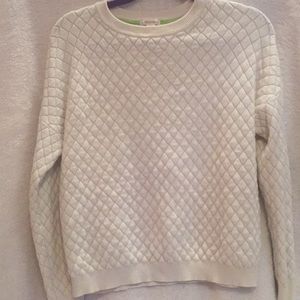 Quilted White Sweater